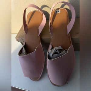 Woman peep toe sling back sandals